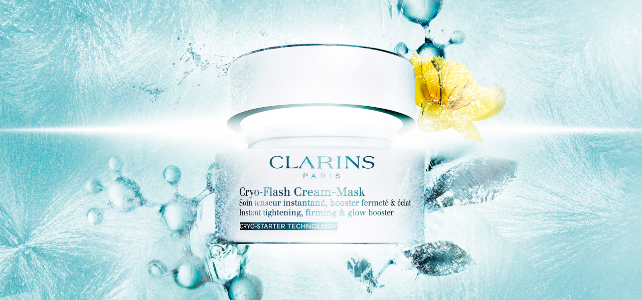 Clarins Cryo Flash Cream Mask Anwendung www.clarins.no